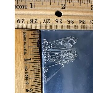 Delia's Silver Tone Chain Necklace Multiple Drop Triangle‎ Charm Fashion Jewelry